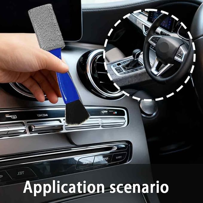 Double-Headed Car Cleaning Brush, Car Detailing Brush - Image 3