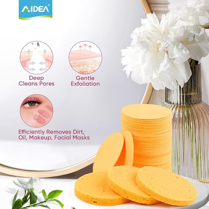 AIDEA 96Count Compressed Facial Sponges, Face Sponges - Image 7
