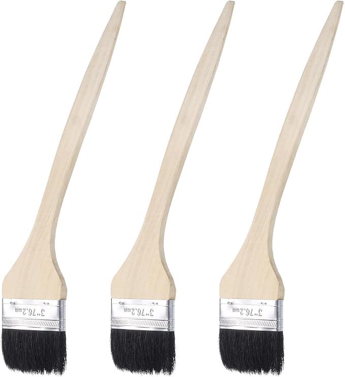 uxcell 3pcs Bent Radiator Paint Brush 3" Width Curved Wall Paint Soft Bristle by uxcell