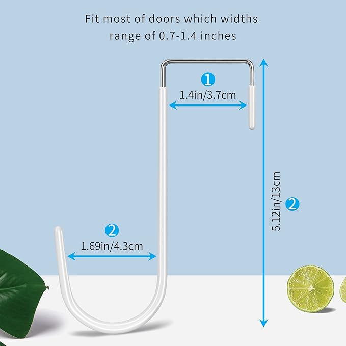 FYY Over The Door Hooks, 4 Pack Hangers Hooks - Image 2