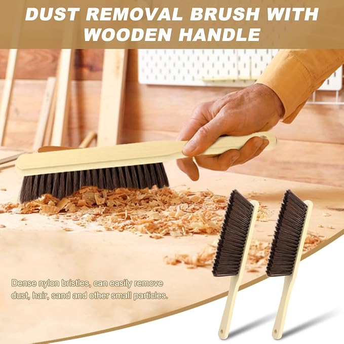 2 Pieces Wooden Hand Broom Brushes, Bench Brush - Image 3