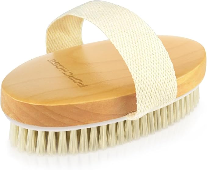 POPCHOSE Dry Brushing Body Brush, Natural Bristle Dry Skin Exfoliating Brush by Popularchoicesfromhere