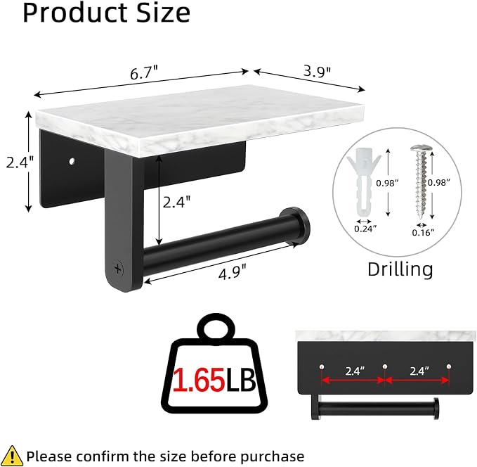 Marble Toilet Paper Holder - Image 3