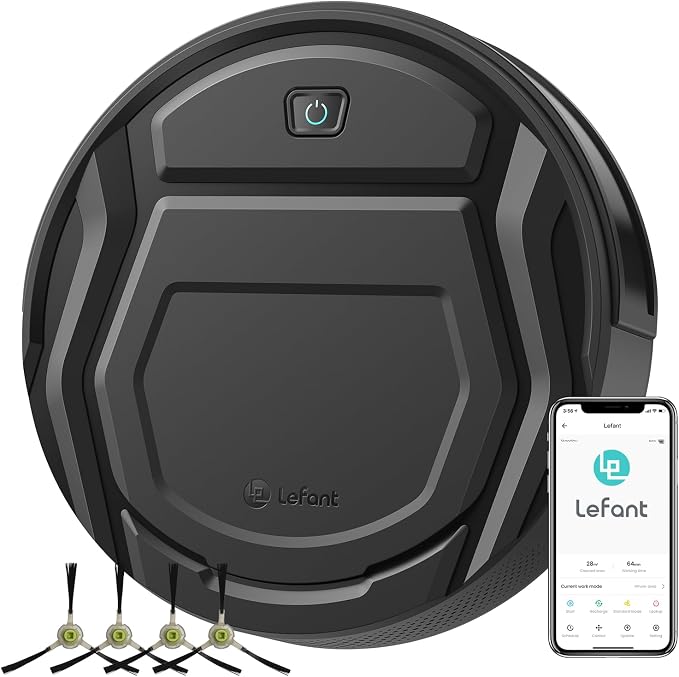 Lefant M210 Robot Vacuum Cleaner, 120-Min Runtime, Compact Design, Powerful by Lefant
