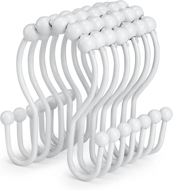 Goowin Shower Curtain Hooks, Stainless Steel Shower Curtain Hangers, Double by Goowin
