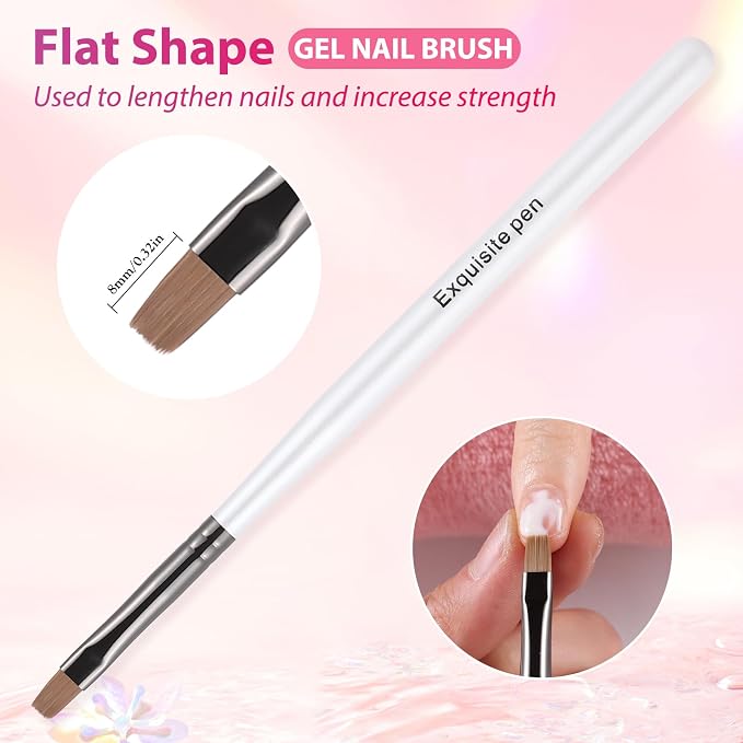 White Nail Art Clean Up Brushes - Image 3