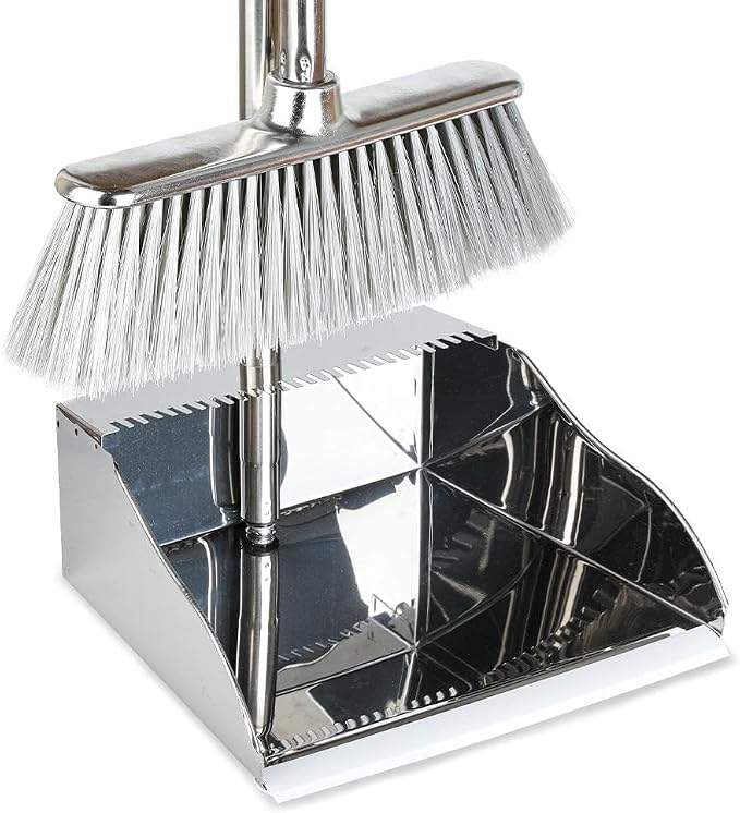 Indoor Soft Bristles Broom and Dustpan Angle Sweeping Dustpan and Broom by Unknown