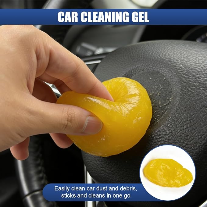 Craedli 2PCS Car Cleaning Gel, Reusable Dust Remover Slime Kit, Car Air Vent - Image 3