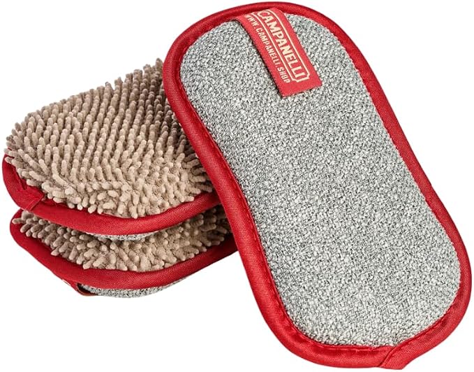 CAMPANELLI Premium Dual-Sided Dish Sponge | Chenille Microfiber & DiamondFiber by CampanelliProducts