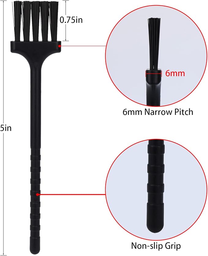 Detail Cleaning Brush for Tight Spaces | 6-Pack Tough Nylon Bristle for Coffee - Image 2