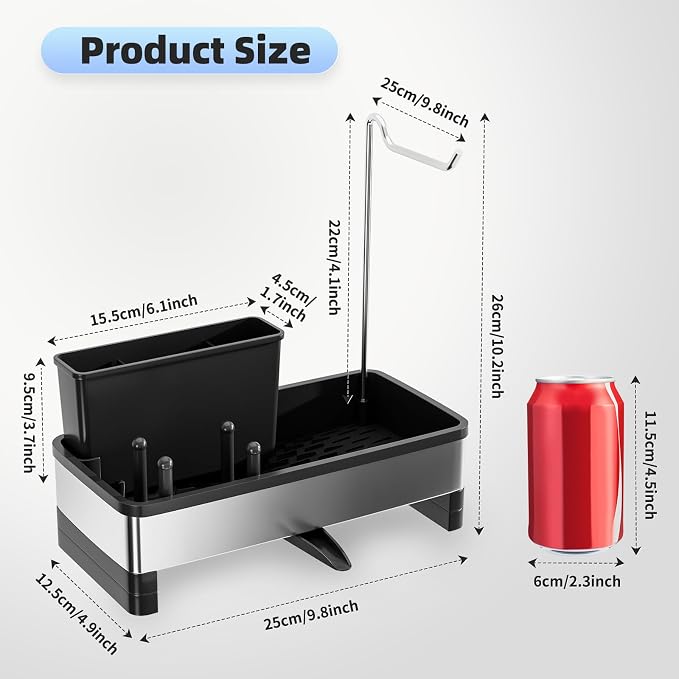 Stainless Steel Sink Caddy, Sponge Holder - Image 5