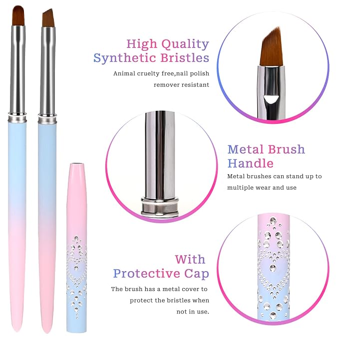 Nail Art Clean Up Brush, Professional Nails Design Painting Brushes - Image 3