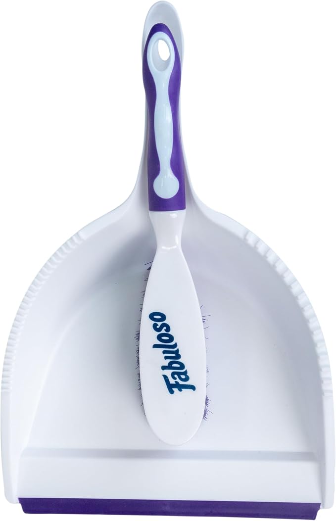 Fabuloso Brush and Dustpan Set, Compact Hand Broom Floor Sweeper by Colgate-PalmoliveCommercial