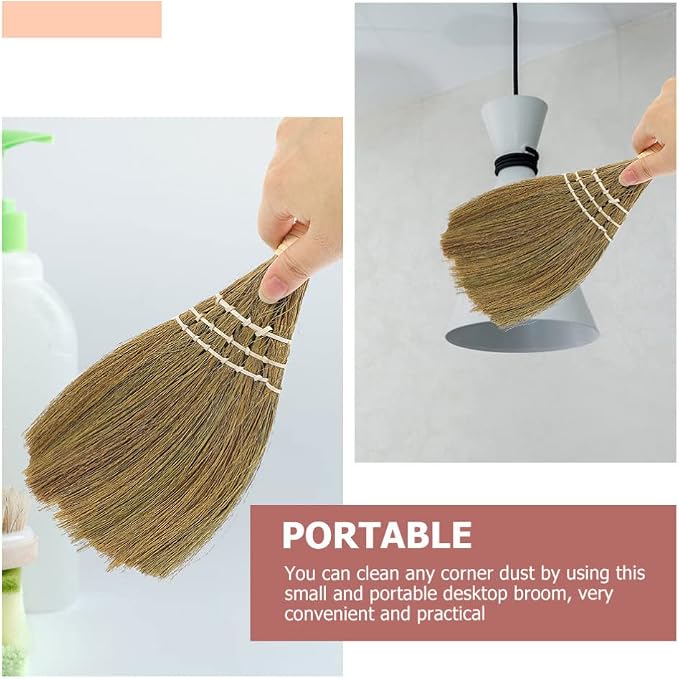 Hemoton Desktop Broom Portable Mini Hand Broom - Image 2