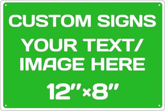 Repaly Personalized signs, Aluminum Weatherproof Metal Sign Multiple Sizes by Repaly