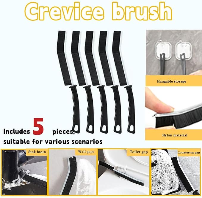 Crevice Cleaning Brush，12Pcs Multifunctional Hard Bristle Cleaning Tool - Image 6