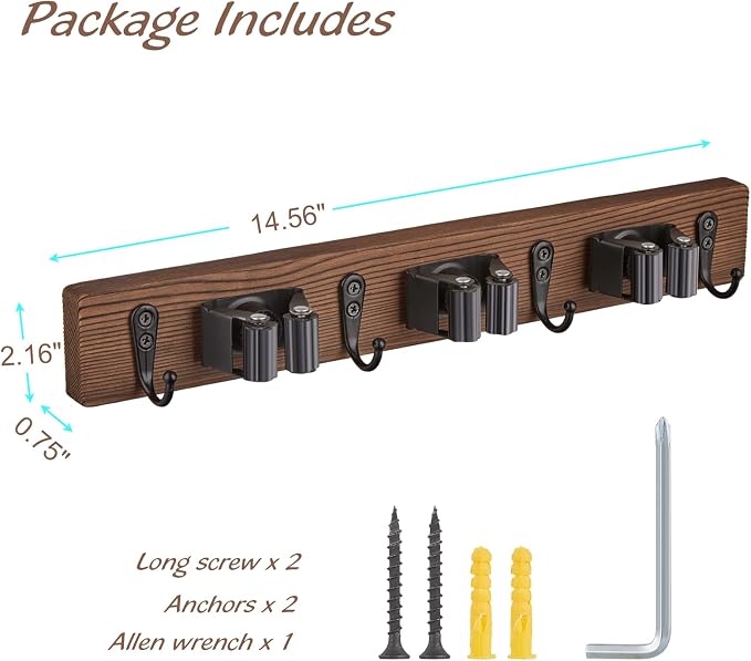 Mop Broom Holder Wall Mount - Image 6