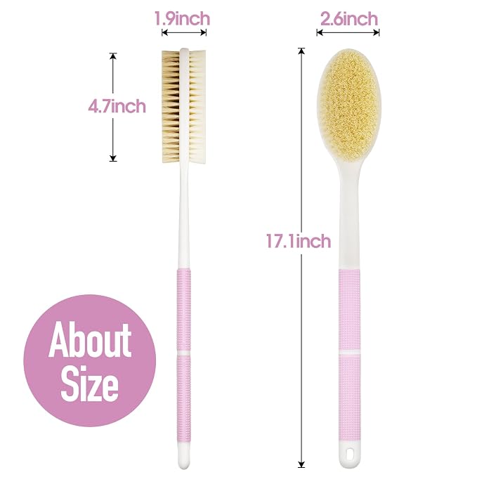 Body Scrubber Anti Slip for Shower, Shower Brush Long Handle - Image 5