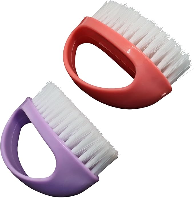 Hordion 2 Pack Hand Nail Brush, Heavy Duty Scrub Brush Nylon Stiff Bristles - Image 4