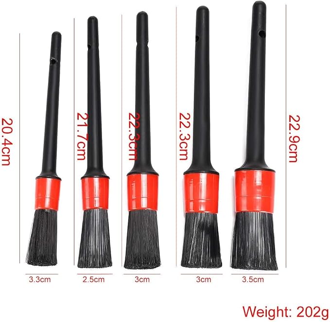 Generic Set Of 5 Car Detailing Brush, Automotive Detail Brushes - Image 3