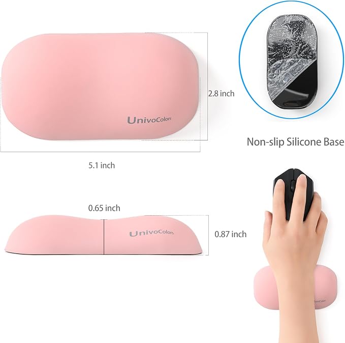 UnivoColors Design-Wave Wrist Rest, Artificial Sheepskin+Memory - Image 4