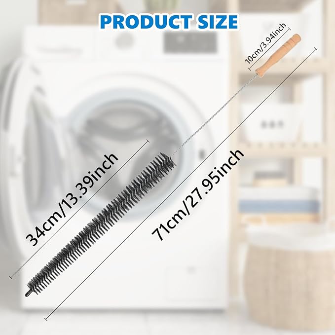 Dryer Lint Brush Vent Cleaner Lint Trap Cleaning Tool Dryer Vent Brush Long - Image 6