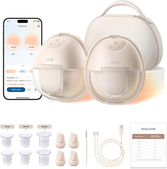 eufy Security Heated Wearable Breast Pump S1 Pro, Slim Hands-Free by eufySecurity
