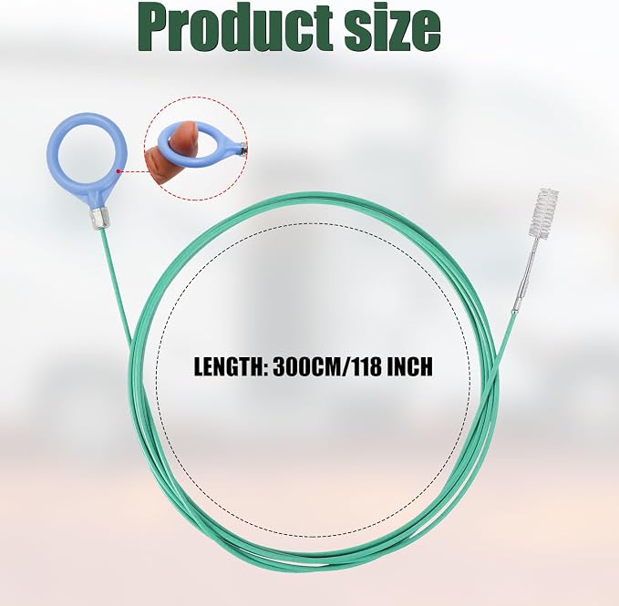 Upgraded Auto Sunroof Drain Cleaning Tool, 118 Inch Drain Brush Long Pipe - Image 2