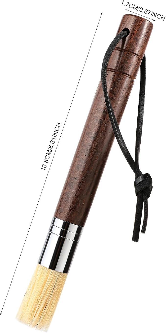 Coffee Grinder Cleaning Brush Dusting Espresso Brush Cleaner Wood Handle and - Image 2