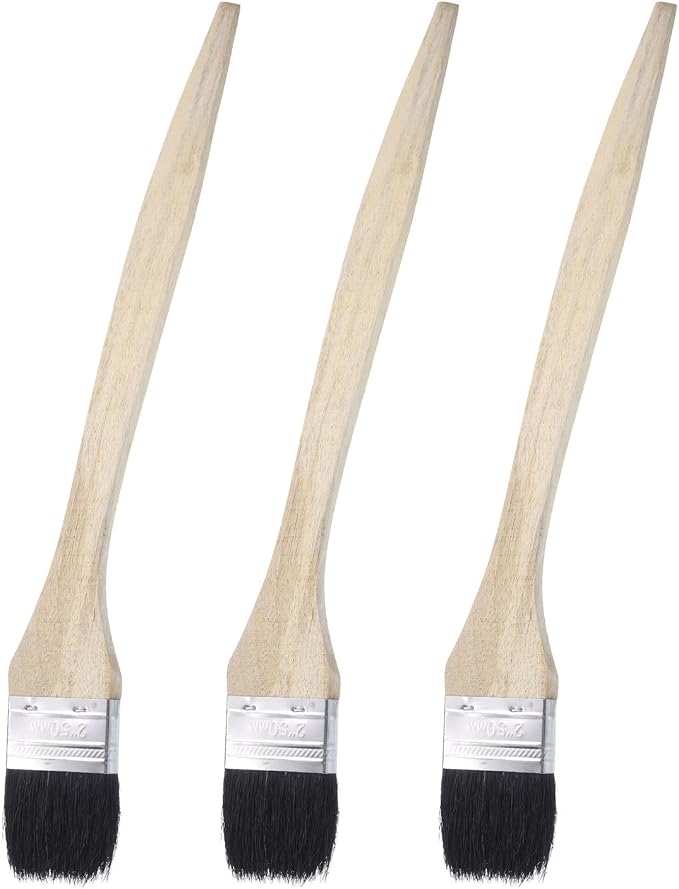 uxcell 3pcs Bent Radiator Paint Brush 2" Width Curved Wall Paint Soft Bristle by uxcell