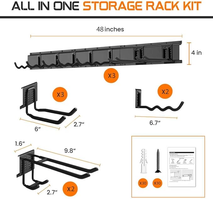 "48 Garage Tool Organizer Wall Mount - Image 3