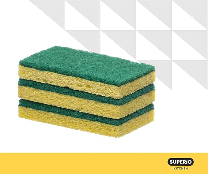 Kitchen Sponges for Washing Dishes, Non-Scratch Cellulose Dish Scrub Sponges - Image 6