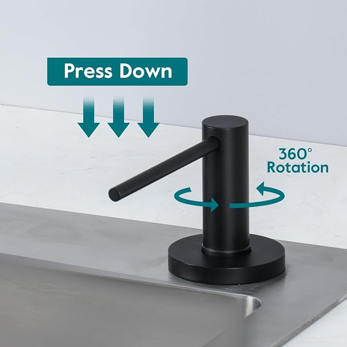 Gappo Upgraded Matte Black Soap Dispenser - Image 2