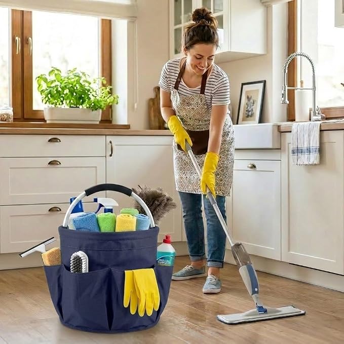 Multifunctional 17L Cleaning Caddy, Foldable 600D Organizer Bag - Image 4