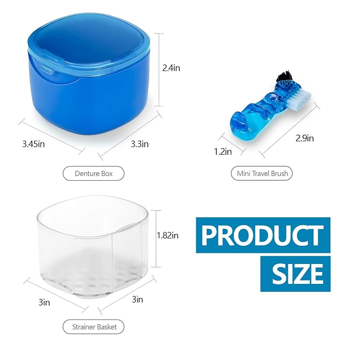 Denture Cleaning Case Dental Retainer Container Soaking Cup - Image 2