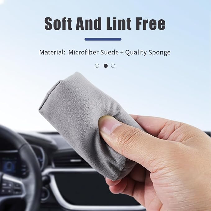 Microfiber Applicator Pad, Car Detailing Suede Sponge Applicator, Ceramic Spray - Image 5