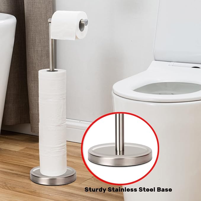 Toilet Paper Holder Stand Bathroom Toilet Paper Storage - Image 2
