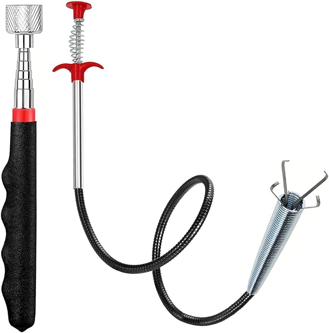 Magnetic Pickup Tool and Grabber Set, 35-inch Flexible Claw, 30-inch by DOMEJO