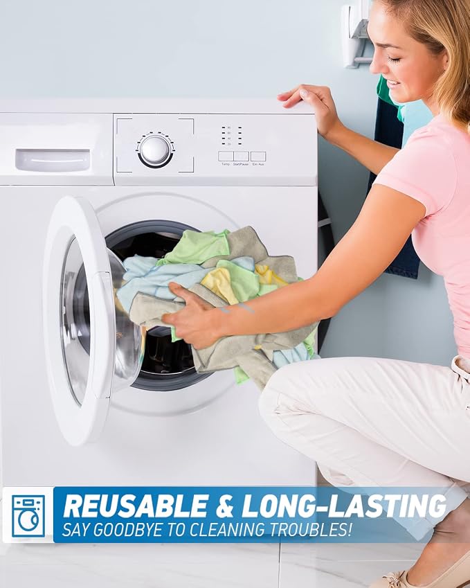 Microfiber Cleaning Cloth-50Pcs Ultra Soft Highly Absorbent Rags, Reusable and - Image 5