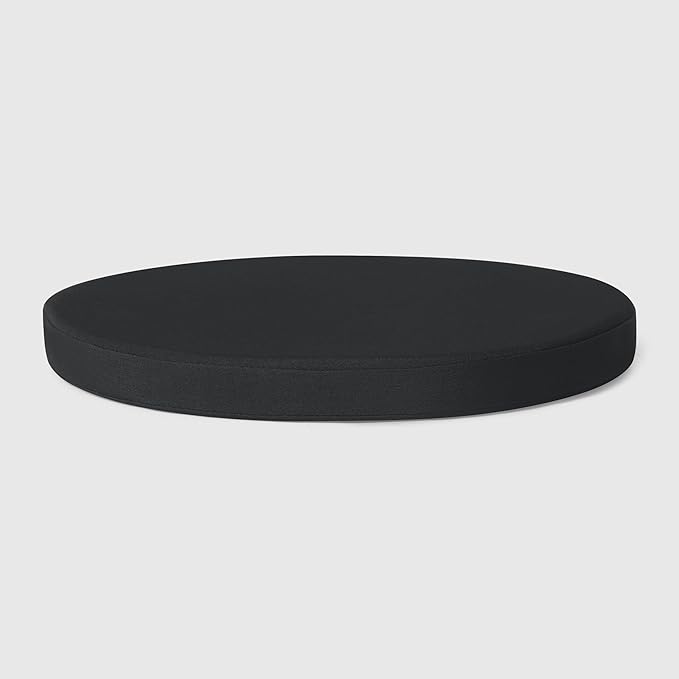 WestinTrends Solace Outdoor Patio Kitchen Dining Chair Round Seat Cushions Set of 4, 16 x 16, Black
