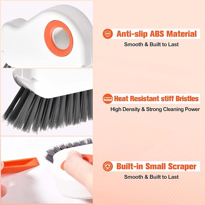 9Pcs Window Track Cleaner Set, Groove Cleaning Brush Tools, Window Sill Gap - Image 6
