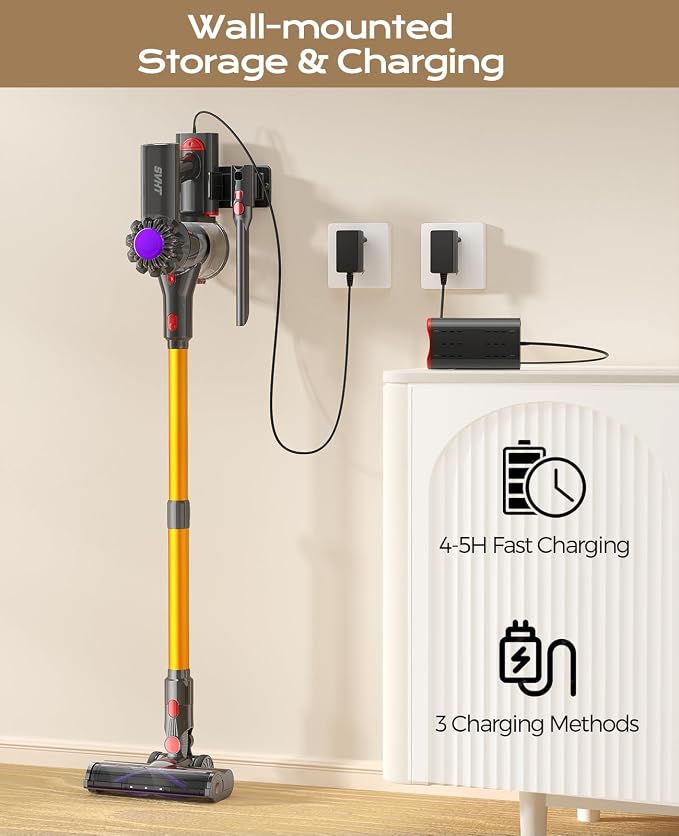 V15 Cordless Vacuum Cleaner, 45Mins Powerful Vacuum Cleaners - Image 6