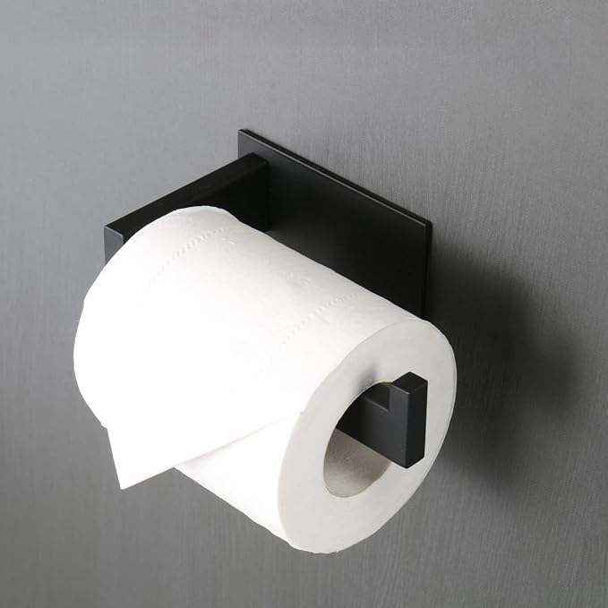 Toilet Paper Holder, Self Adhesive Tissue Holder Stainless Steel Rustproof - Image 2