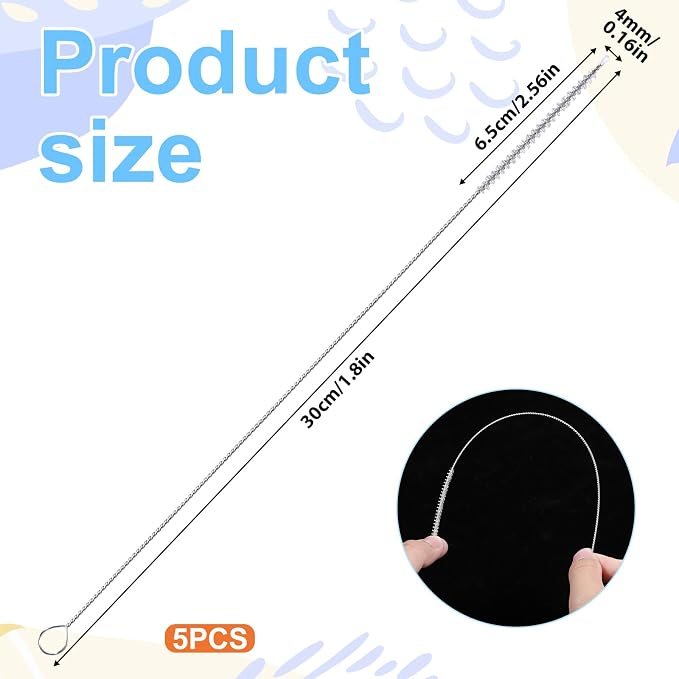 5 Pcs 12 Inch Straw Cleaner Brush - Image 2