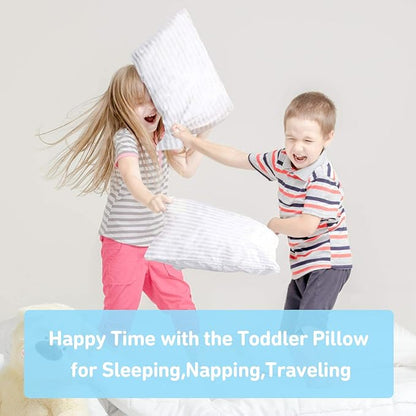 Toddler Pillow,13 x 18 Kid Pillows for Sleeping,Machine Washable Kids Pillow, Perfect for Travel,Toddlers Cot(Not Included Pillowcase)