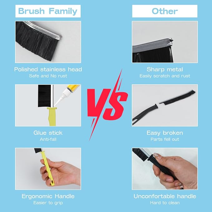 Hard Bristle Crevice Cleaning Brush Multifunctional Corners Gap Cleaning Brush - Image 5