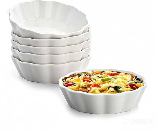 Mini Baking Dish Set, 12 oz Ramekins by Unknown