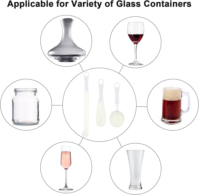 Boao 3 Pcs Wine Decanter Cleaning Brushes - Image 5