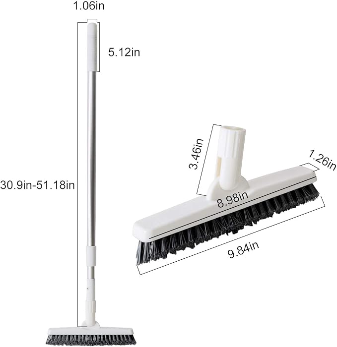 Adjustable Long Handle Brush Hard Bristles Deck Brush - Image 5