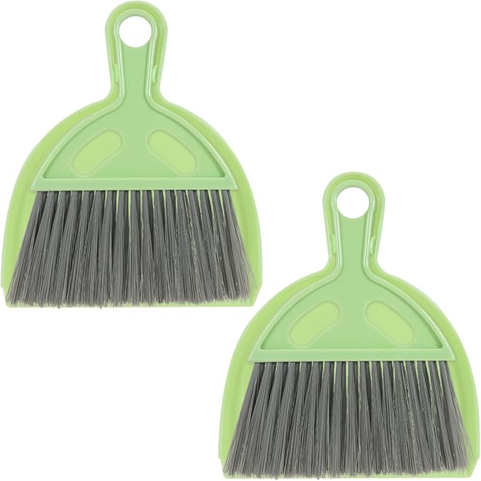 Small Dustpan and Brush Set, Mini Dust Pan and Brush, Hand Broom and Dustpan Set by Wulitaotao